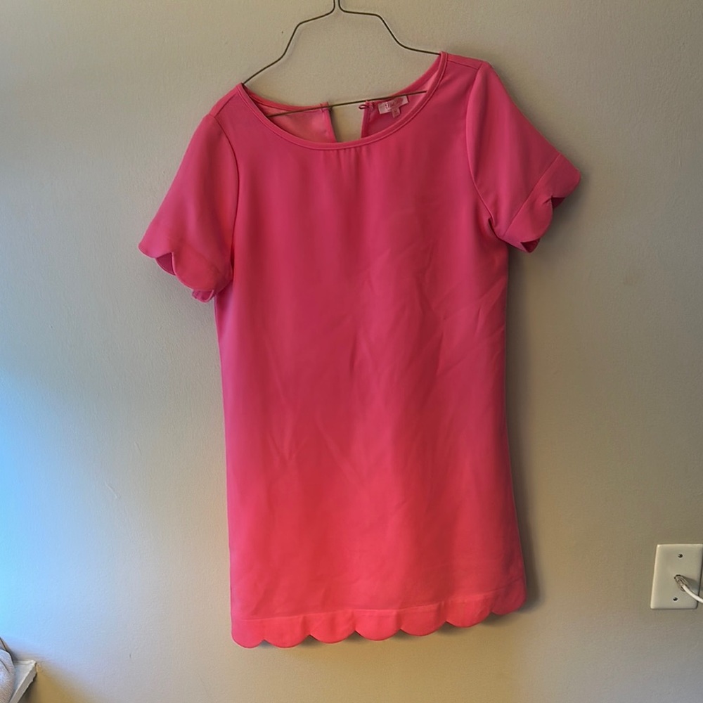 Pink Lily Scalloped Midi Dress Pink